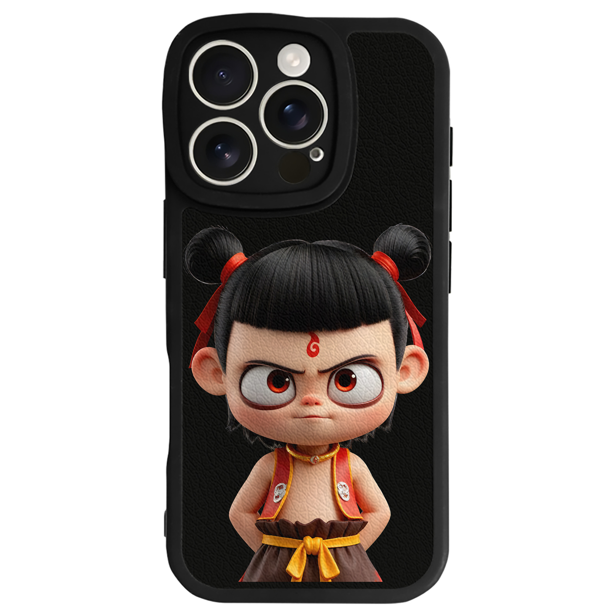 （画像用） Ne Zha 2 ナタ 魔童の大暴れ 【iPhone 16シリーズ対応】シリコンスマホケース（レザー調） 材質：シリコン
